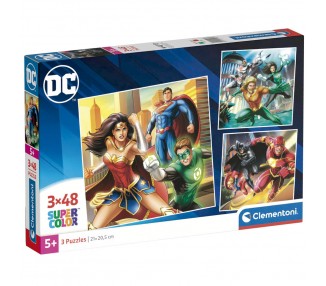 Puzzle La Liga de la Justicia DC Comics 3x48pzs