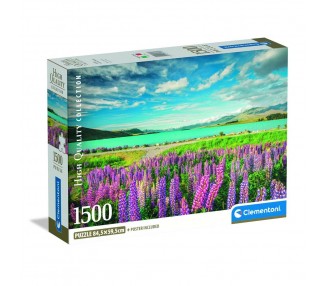 Puzzle Lupins at Lake Tekapo High Quality 1500pzs