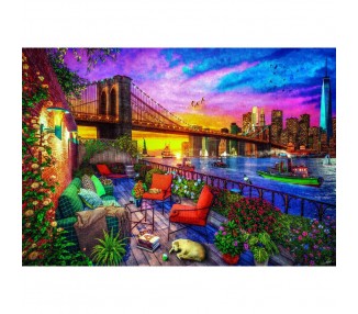 Puzzle Manhattan Balcony Sunset High Quality 3000pzs