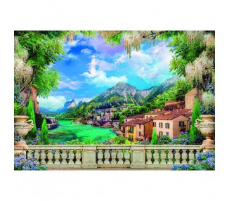 Puzzle Lush Terrace On Lake High Quality 3000pzs