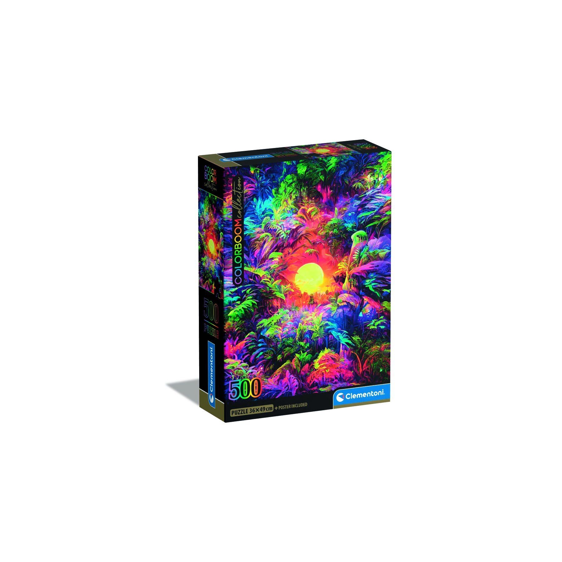 Puzzle Psychedelic Jungle Sunrise Color Boom 500pzs