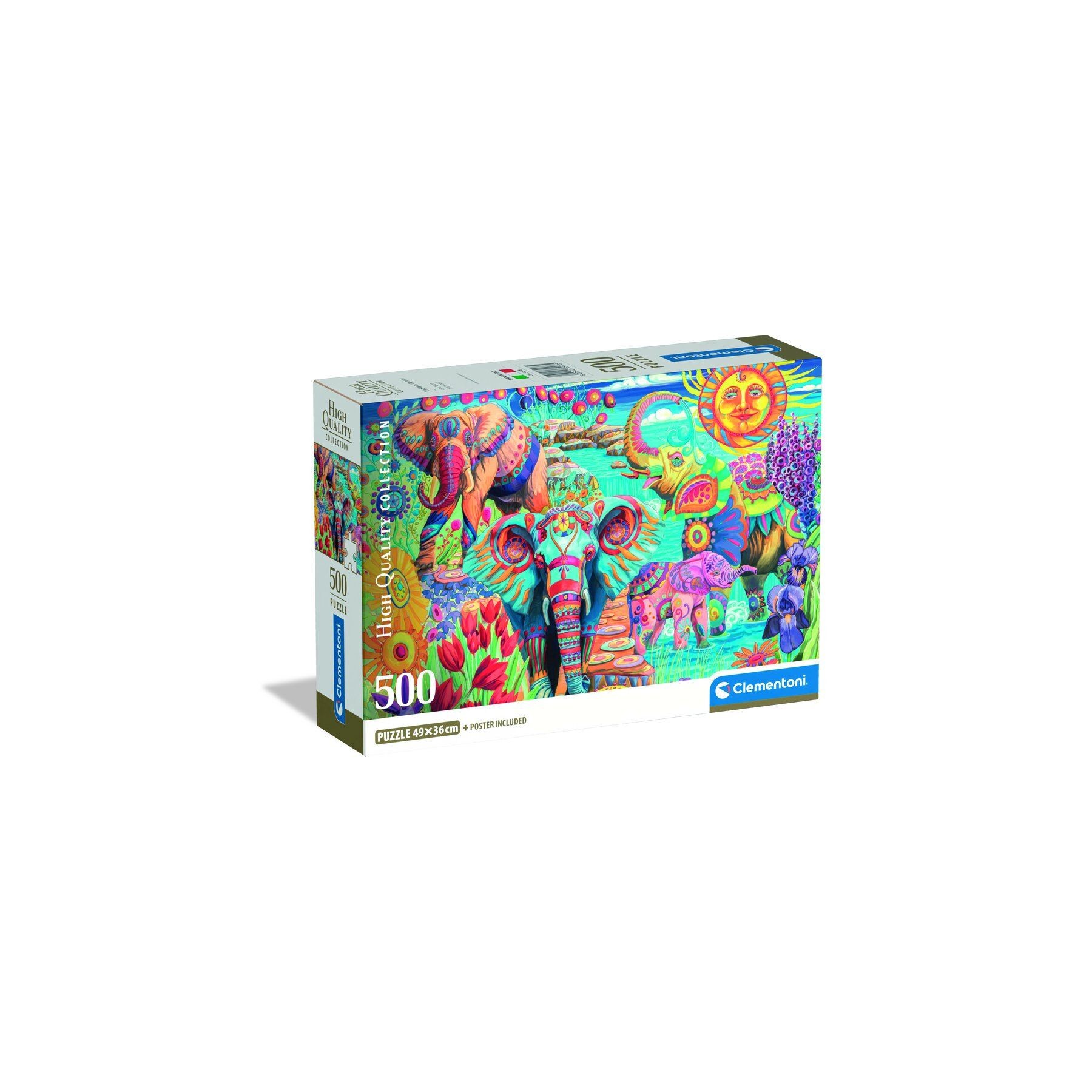 Puzzle Elephants’ Carnival High Quality 500pzs