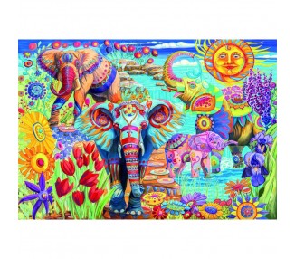Puzzle Elephants’ Carnival High Quality 500pzs