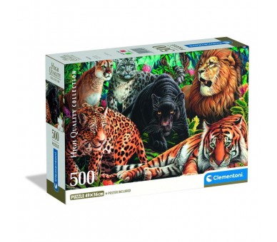 Puzzle Wild Cats High Quality 500pzs