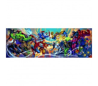 Puzzle Panorama Heroes vs Villanos Marvel 1000pzs