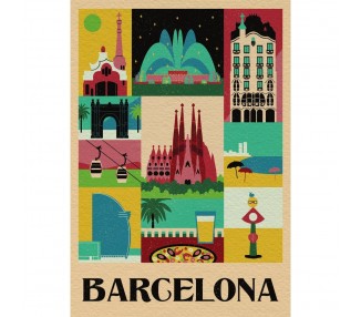 Puzzle Barcelona Style in the City 1000pzs