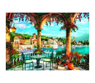 Puzzle Balcony view of Lake Como High Quality 1000pzs