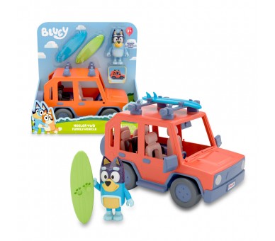 Coche familiar + figura Bandit Bluey