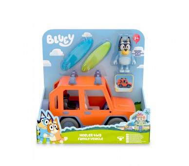 Coche familiar + figura Bandit Bluey