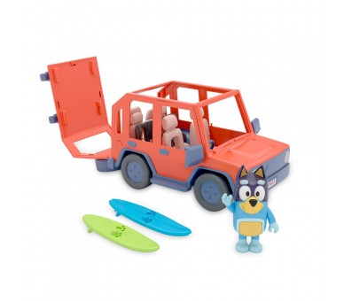 Coche familiar + figura Bandit Bluey