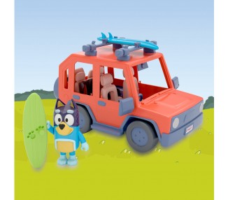 Coche familiar + figura Bandit Bluey