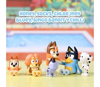 Blister 8 figuras Bluey