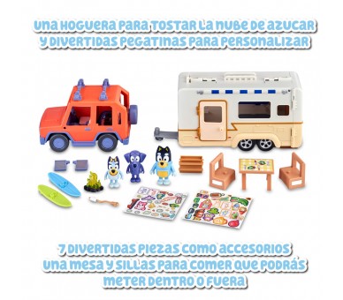Set Coche familiar + Caravana Bluey