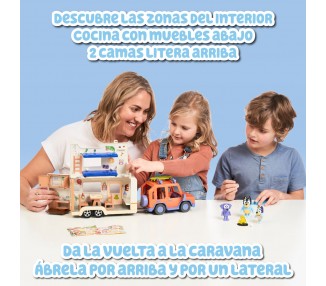 Set Coche familiar + Caravana Bluey
