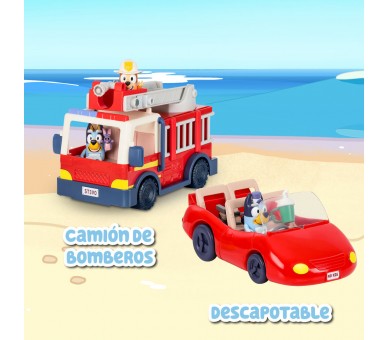 Coche descapotable + figura Bandit Bluey