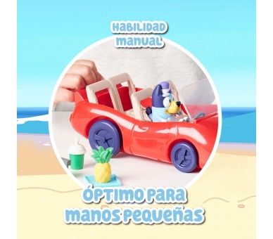 Coche descapotable + figura Bandit Bluey