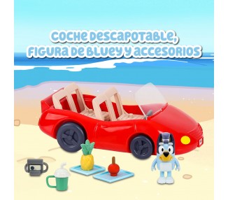 Coche descapotable + figura Bandit Bluey