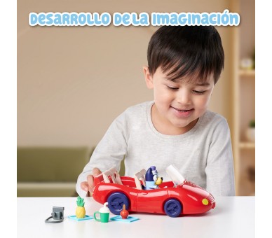 Coche descapotable + figura Bandit Bluey