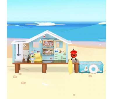 Cabaña en la Playa + figura Bluey