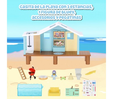 Cabaña en la Playa + figura Bluey