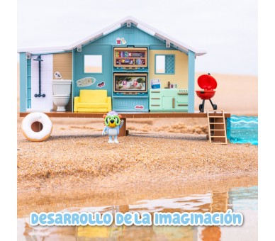 Cabaña en la Playa + figura Bluey