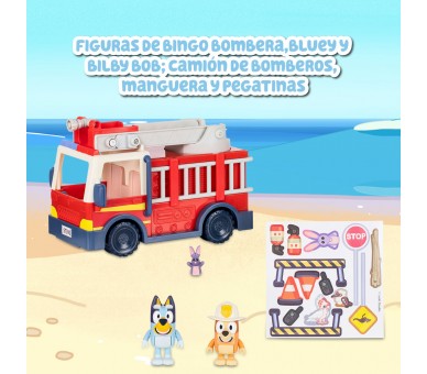 Camion Bomberos + figuras Bluey
