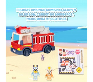 Camion Bomberos + figuras Bluey