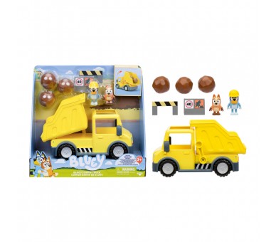 Camion Volquete + figuras Bluey
