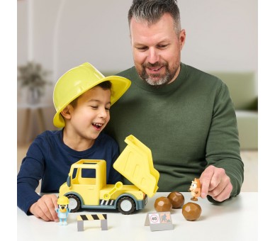 Camion Volquete + figuras Bluey