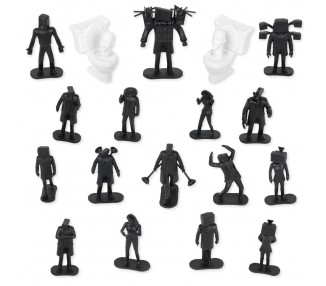 Cubo de batalla 20 figuras Skibidi Toilet