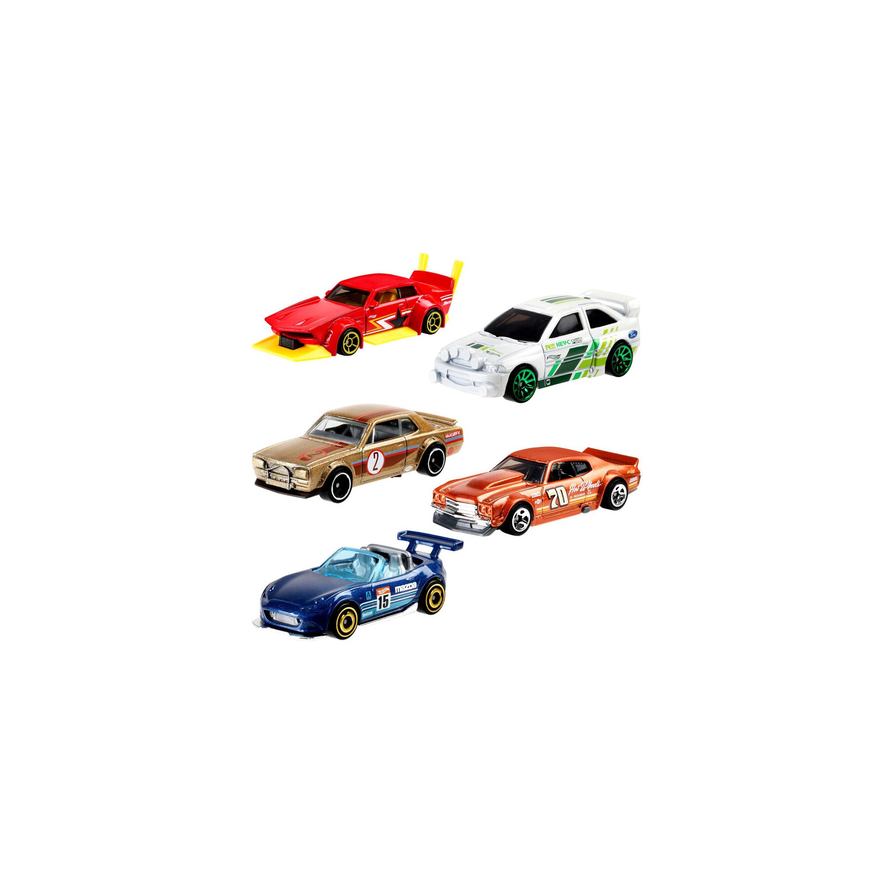 Blister 5 vehiculos Hot Wheels surtido