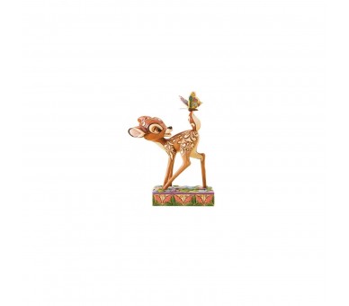 En - Figura Decorativa De Bambi Con Mariposas