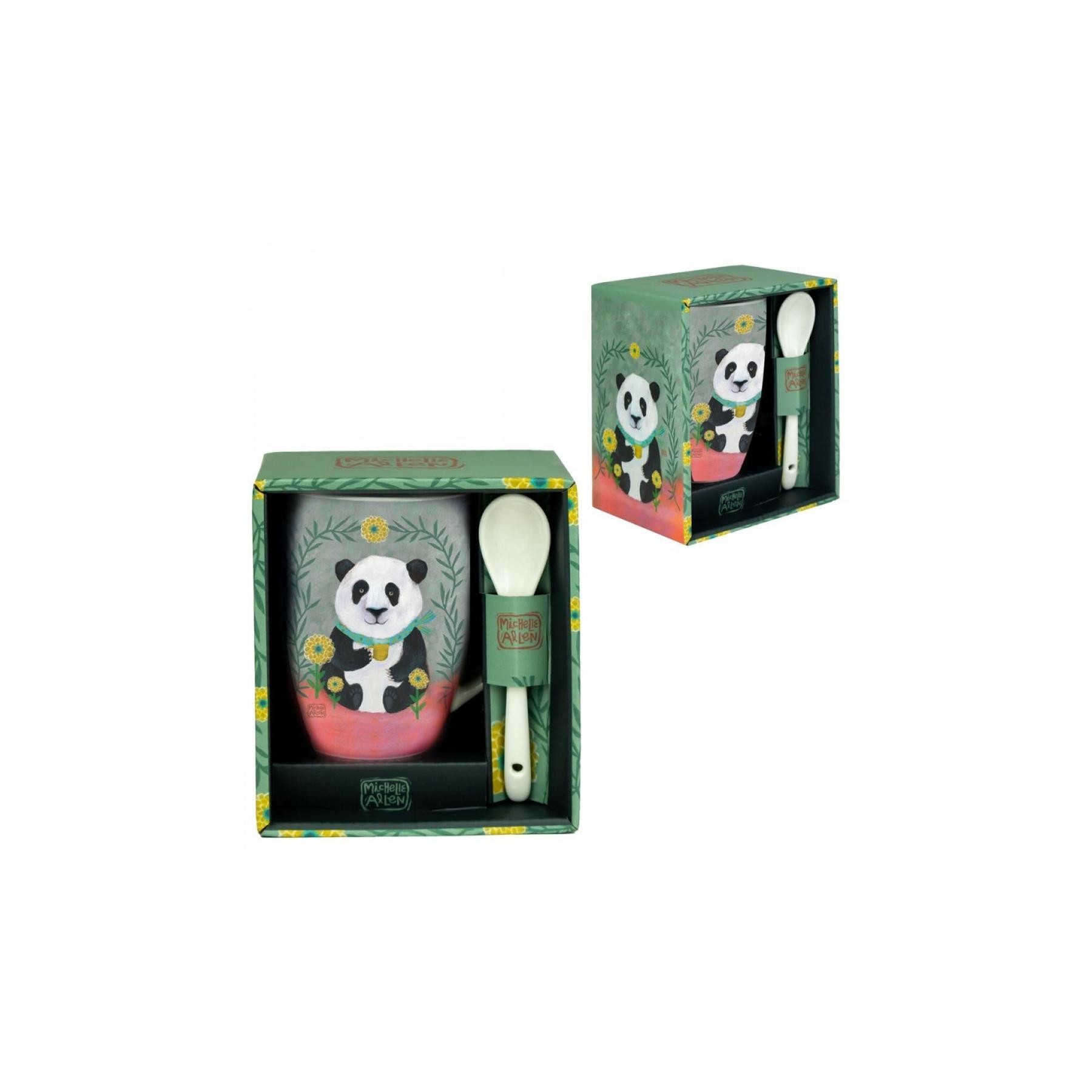 Taza De Cerámica Con Cuchara Enesco Panda