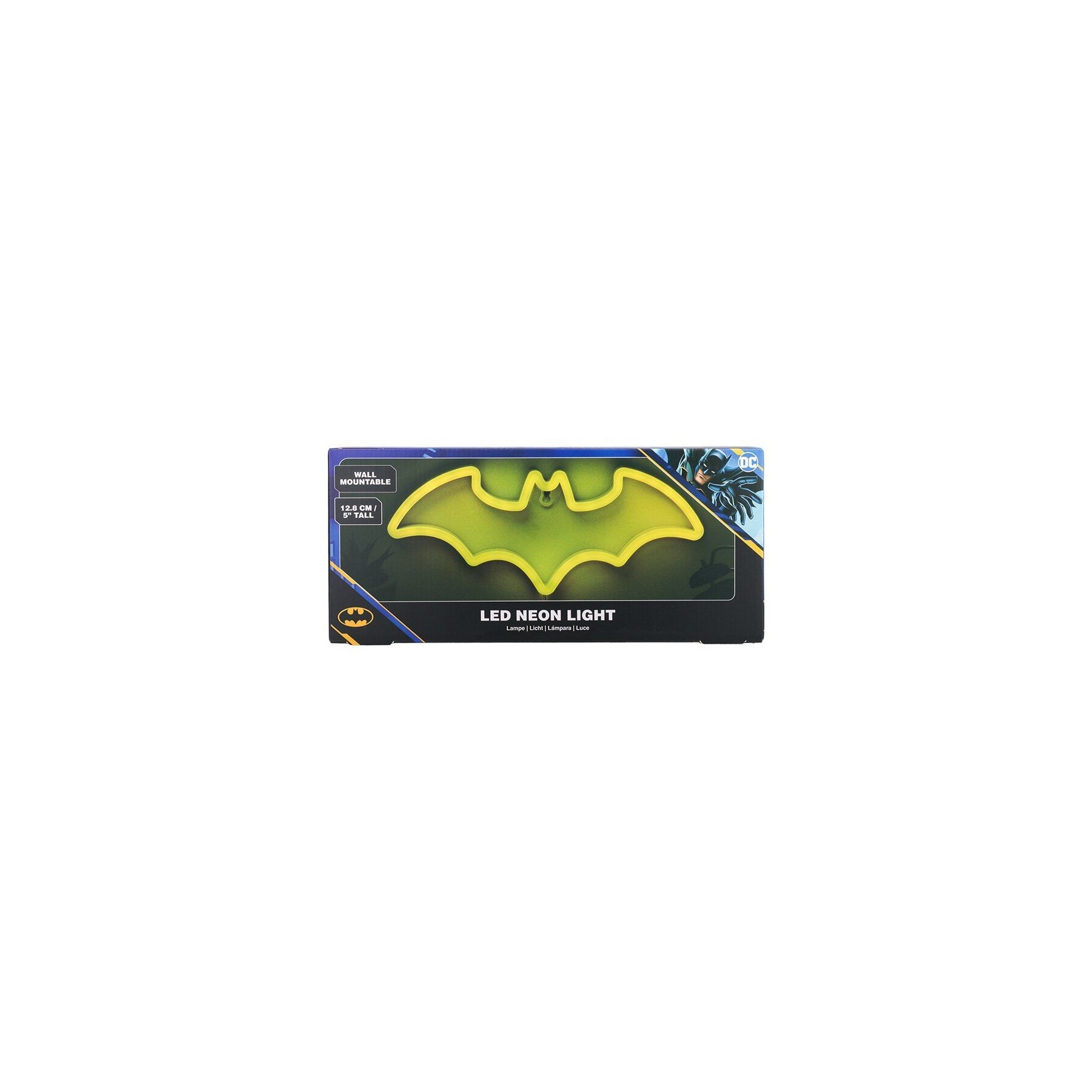 Lámpara Led Estilo Neón Batman Para Pared, 12,8X31,2X1,9Cm