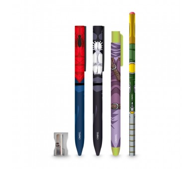 Portalapices + lapiceros Spiderman Marvel