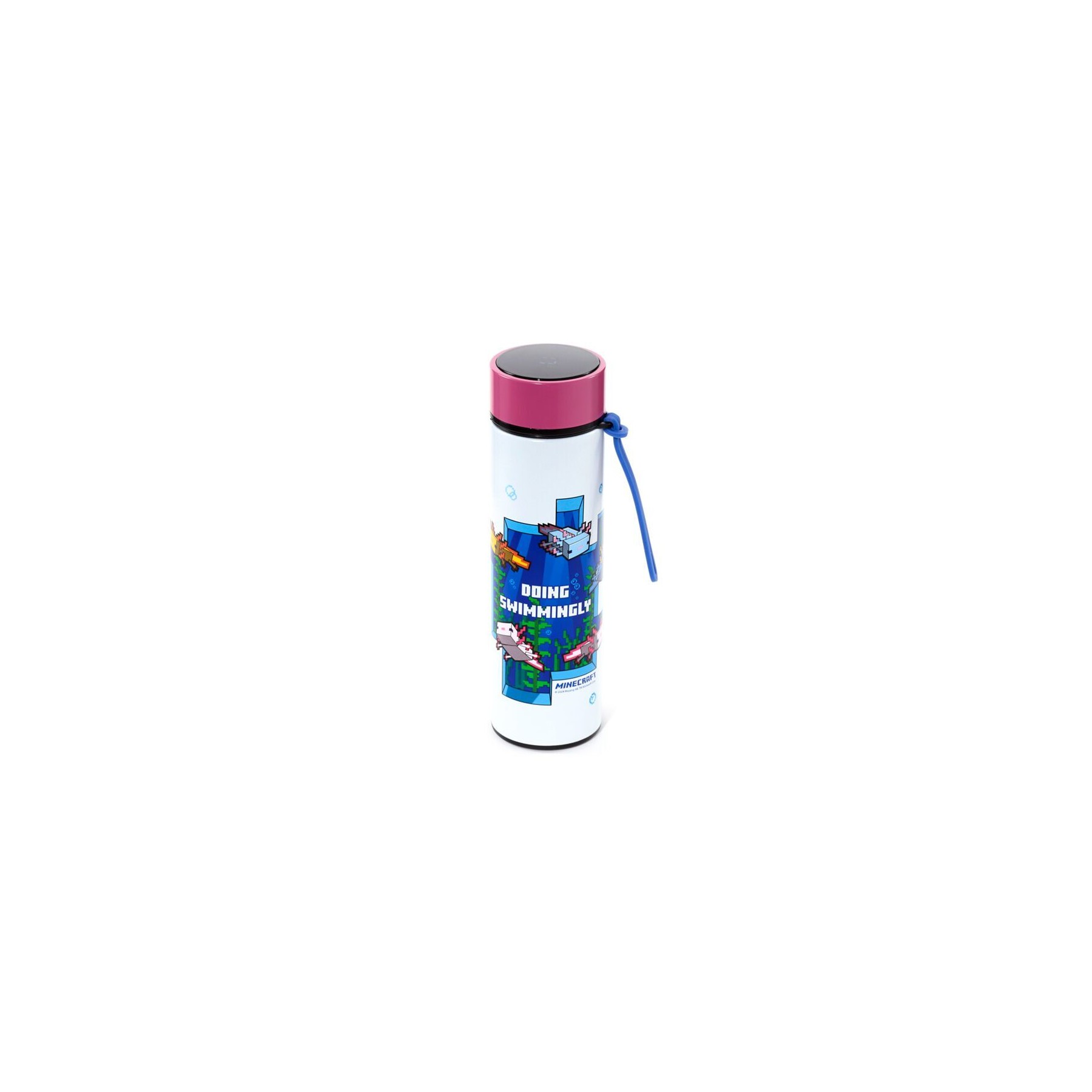 Botella acero inoxidable termo Ajolote Minecraft termometro 450ml