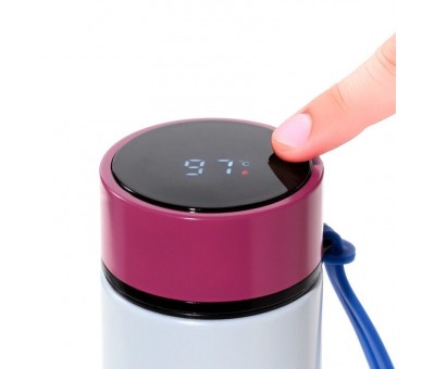 Botella acero inoxidable termo Ajolote Minecraft termometro 450ml