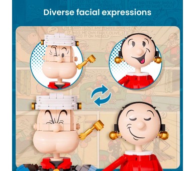 Kit Construccion Popeye & Olivia Popeye 1500pzs