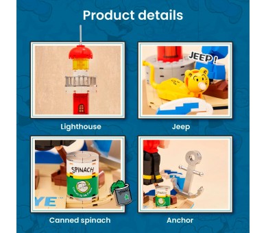 Kit Construccion Popeye & Olivia Popeye 1500pzs