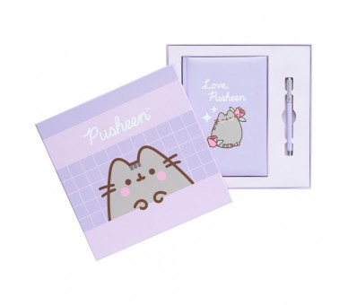 Set cuaderno A5 premium + boligrafo Pusheen Moments