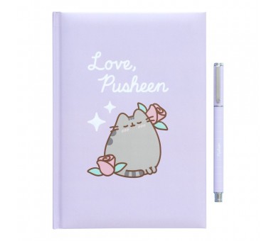 Set cuaderno A5 premium + boligrafo Pusheen Moments