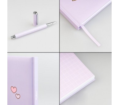 Set cuaderno A5 premium + boligrafo Pusheen Moments