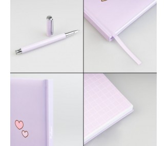 Set cuaderno A5 premium + boligrafo Pusheen Moments