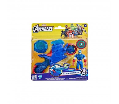 Moto Lanzaescudos + Figura Capitan America Los Vengadores Av