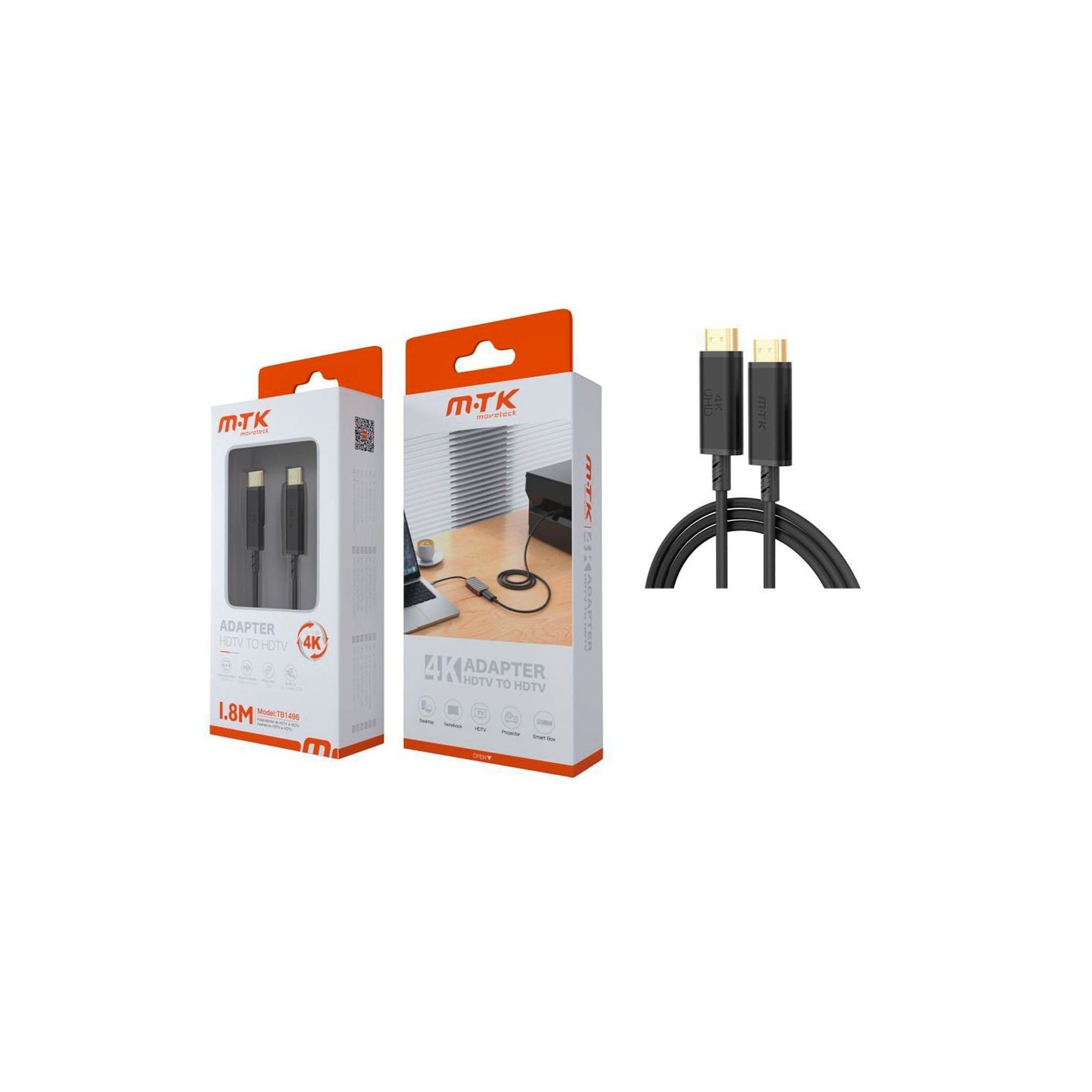 Jc Tb1496 Negro / Cable Hdmi 4K, Macho A Macho, 1.8M