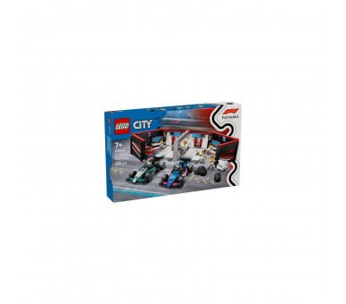 Lego City Formula 1 Garaje Con Coche Mercedes - Amg Y Alpine