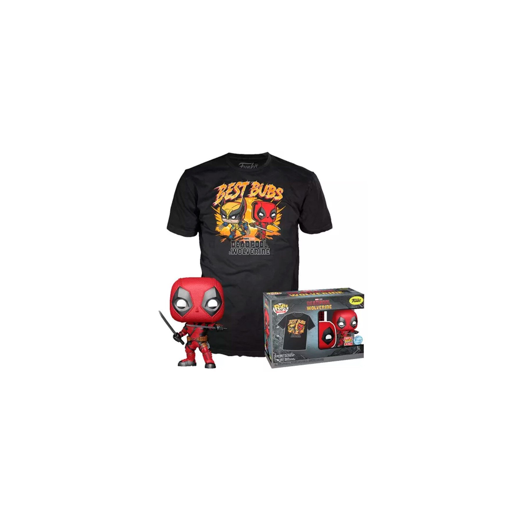 Set Figura Pop & Tee Marvel Deadpool & Wolverine