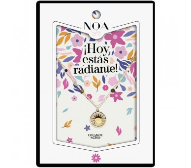 Colgante Sol acero dorado - Hoy Estas Radiante