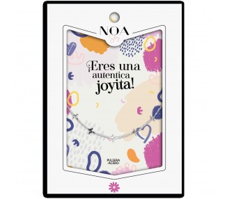 Pulsera cardios acero plateado - Eres una Autentica Joyita