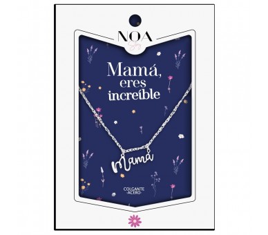 Colgante Mama acero plateado - Mama Eres Increible
